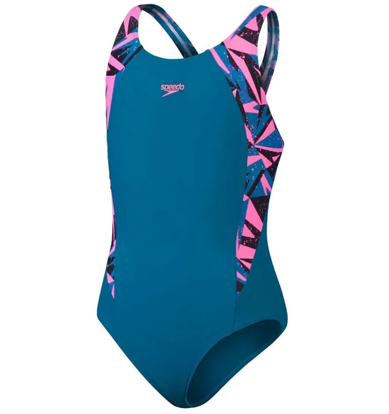 Speedo Girls HyperBoom Splice Muscleback Black/Candy Vibe/Ocean Depths